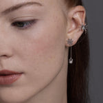 Dangling Spider Web and Spider Stud Earrings