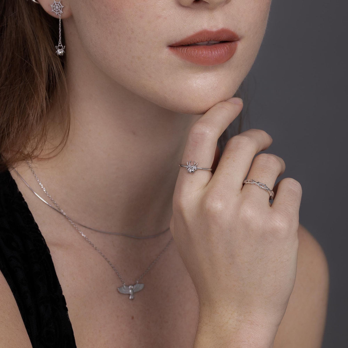 Rose Thorn Statement Ring