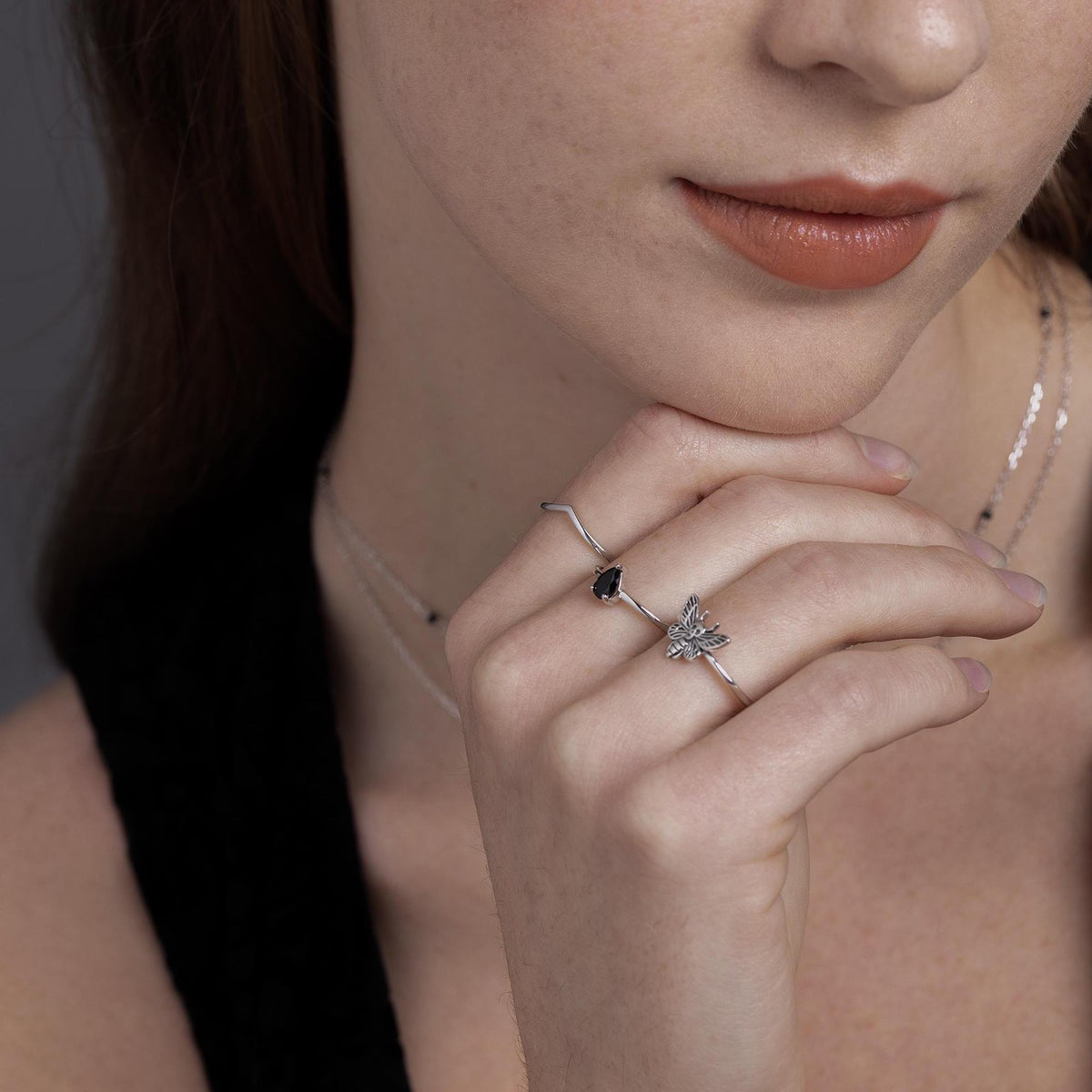 Minimalist Chevron Ring