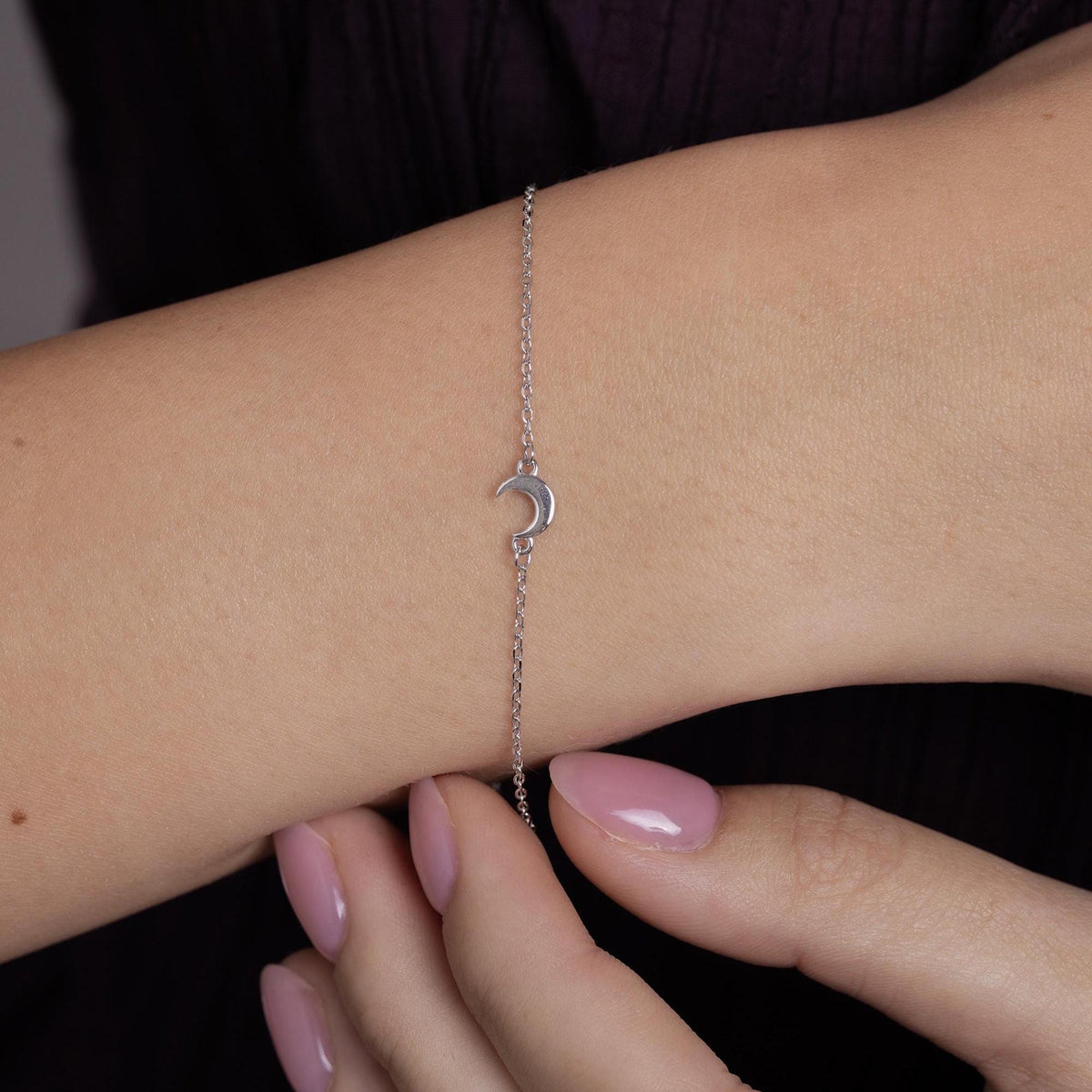Crescent Moon Charm Bracelet