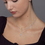 Two-Tone Sword Pendant Necklace