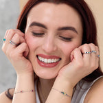 Multicolour Confetti Irregular CZ Band Ring
