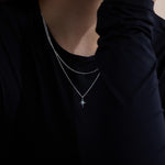 Blue Opal North Star Pendant Necklace