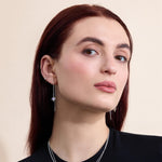 Starburst Star Huggie Hoop Earrings in Sterling Silver, Tiny North Star CZ Trio Open Hoops, Pull Through Threaders, Half Hoops