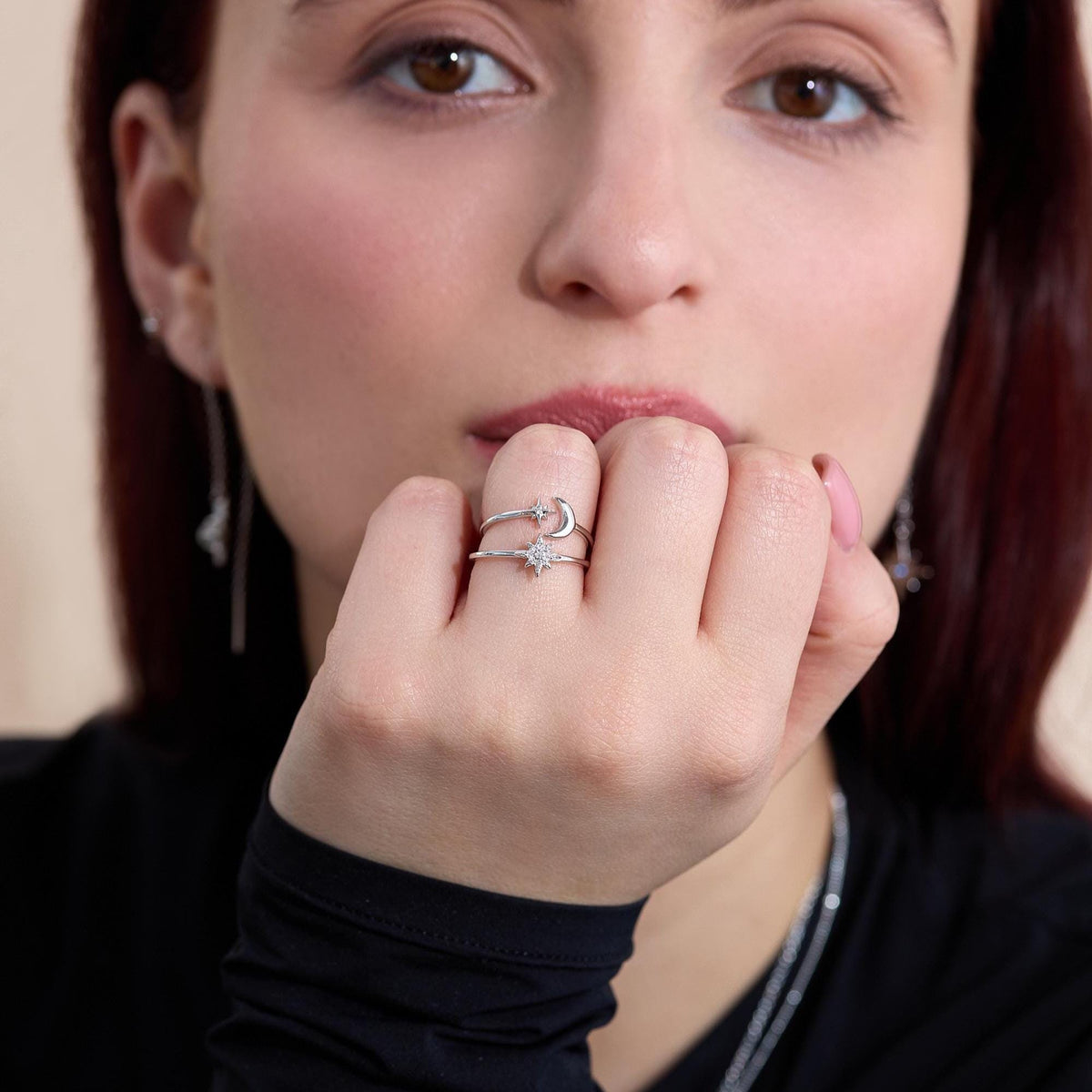 Starburst CZ Gemstone Ring