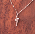 Tiny Lightning Bolt Pendant Necklace