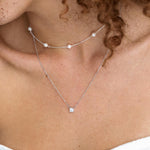 CZ Solitaire Pendant Necklace