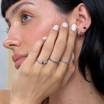 Sapphire Blue Marquise CZ Eternity Ring