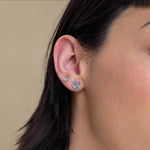 Moonstone Scarab Beetle Stud Earrings