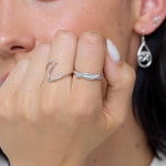 Double Intertwining Snake Statement Ring