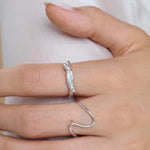 Double Intertwining Snake Statement Ring