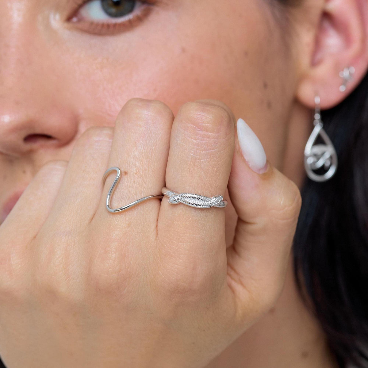 Skinny Wave Chevron Ring