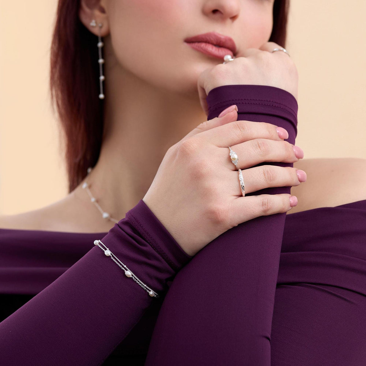 Minimalist Organic Textured Stacking Ring