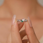 Fern Leaf CZ Eternity Ring