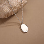 Violet Birth Flower Oval Pendant Necklace
