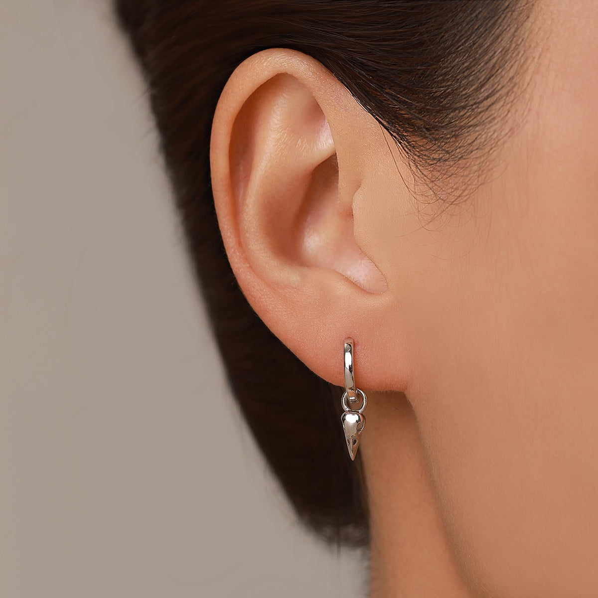 Sterling Silver Mismatched Bird and Bull Skull Earring Charms for Hoop Earrings