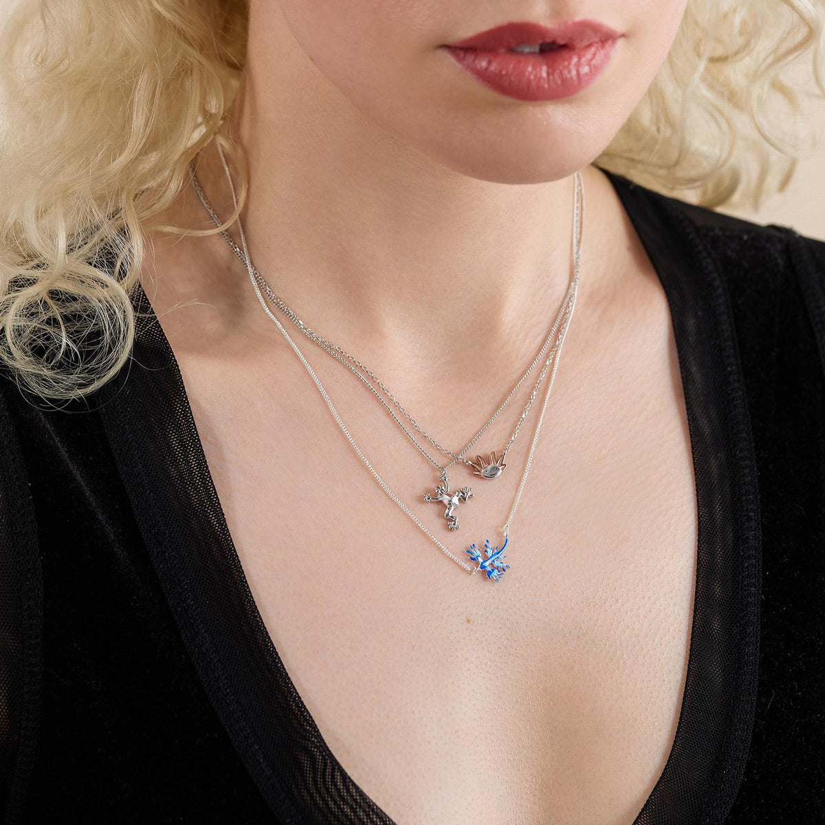Tiny Frog Pendant Necklace