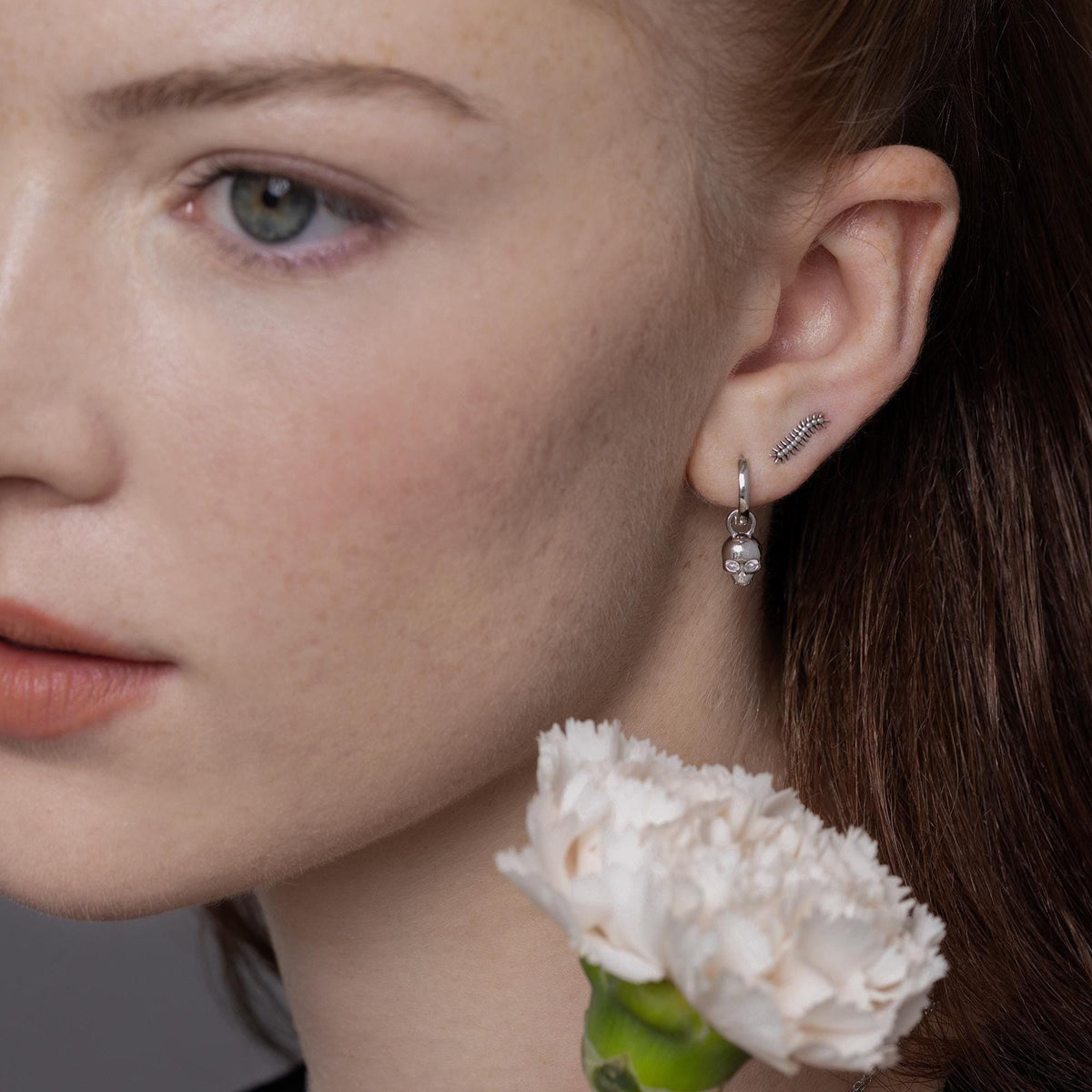CZ Skull Earring Charms