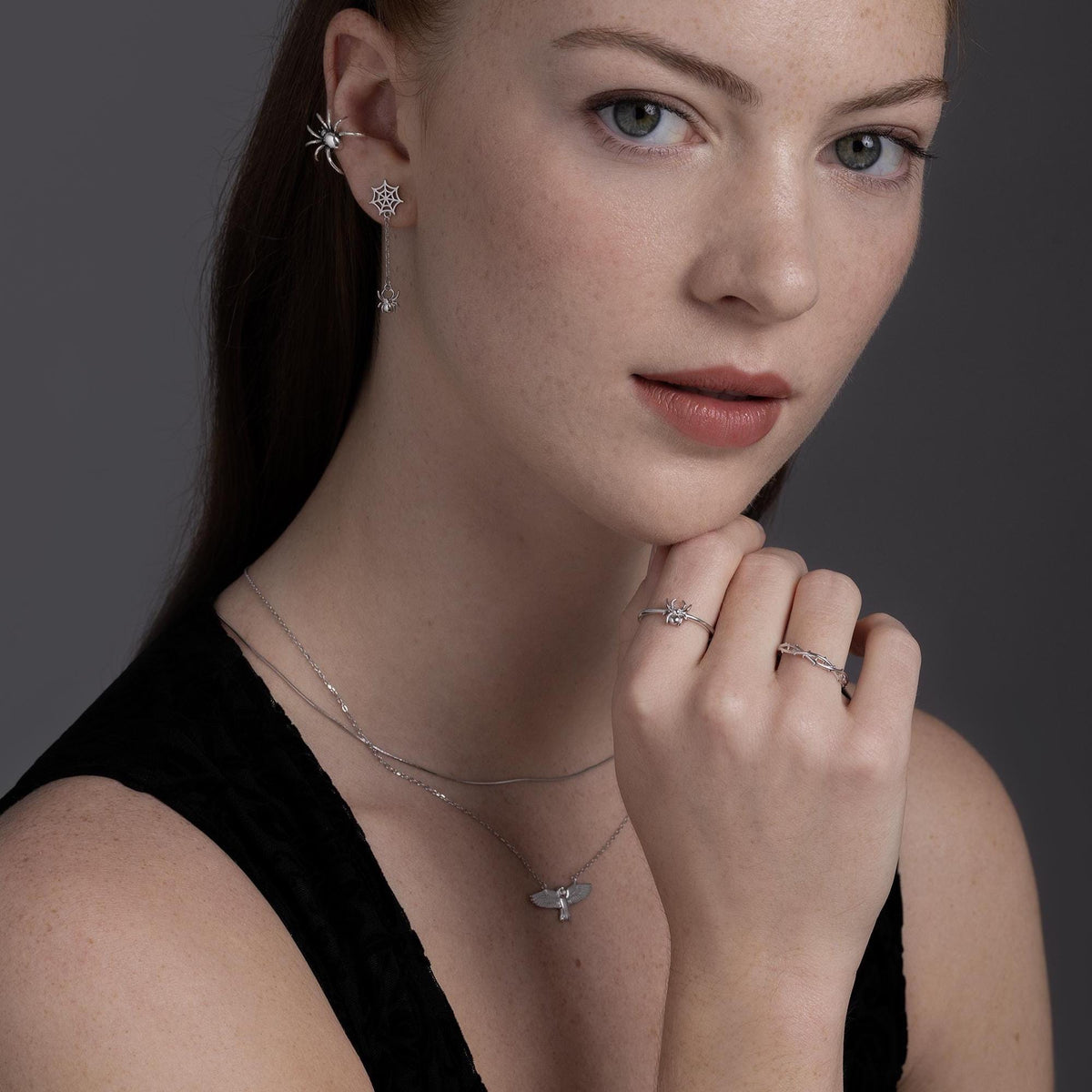Sterling Silver Tiny Spider Ring