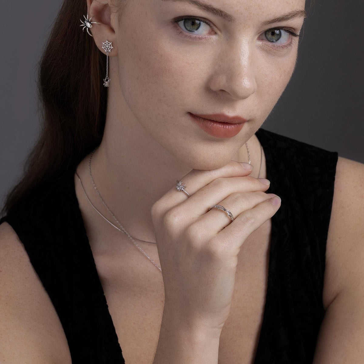 Sterling Silver Tiny Spider Ring