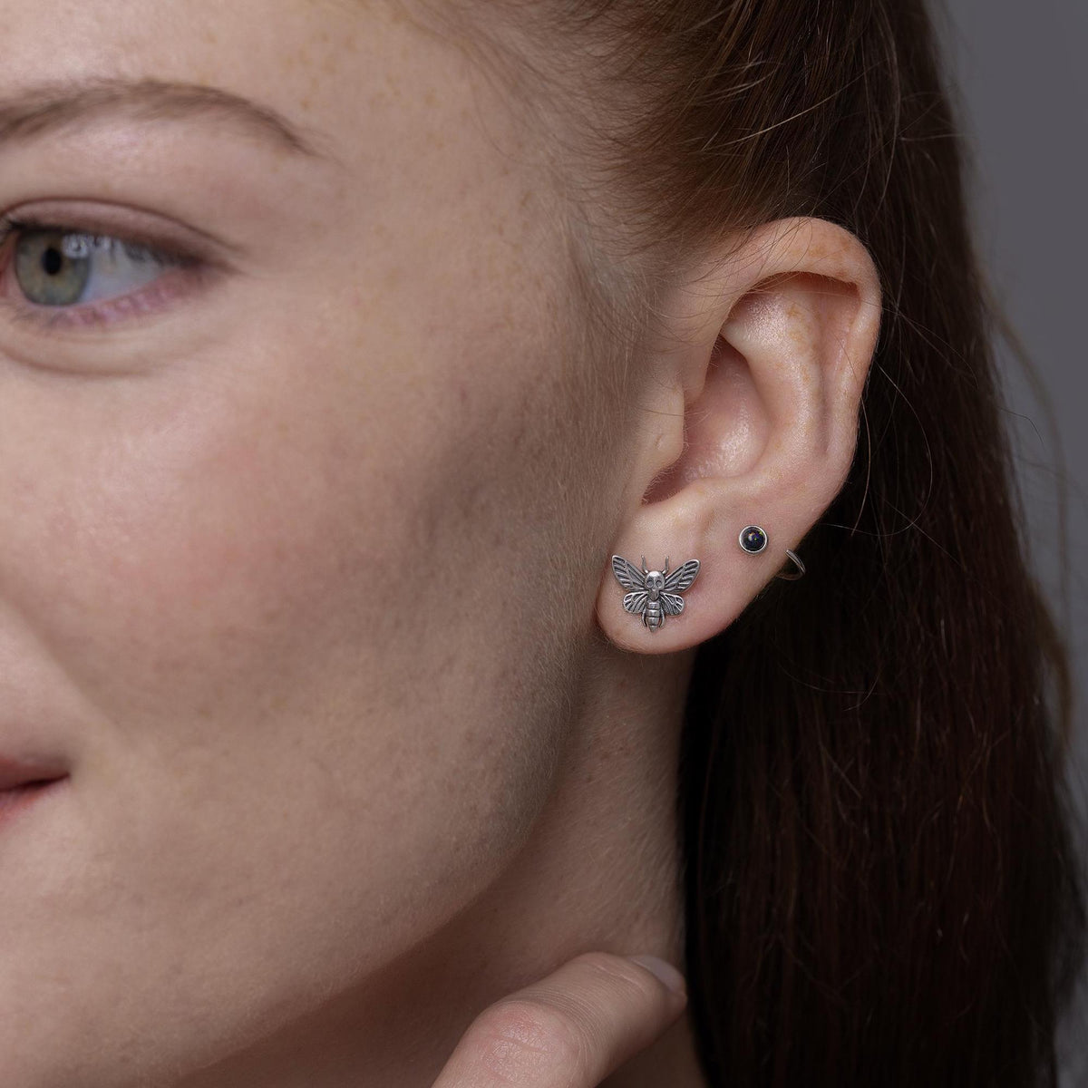 Death's-head Hawkmoth Stud Earrings