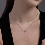 Oxidised Luna Moth Charm Necklace