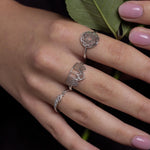 Sterling Silver Gothic Cathedral Window Open Ring