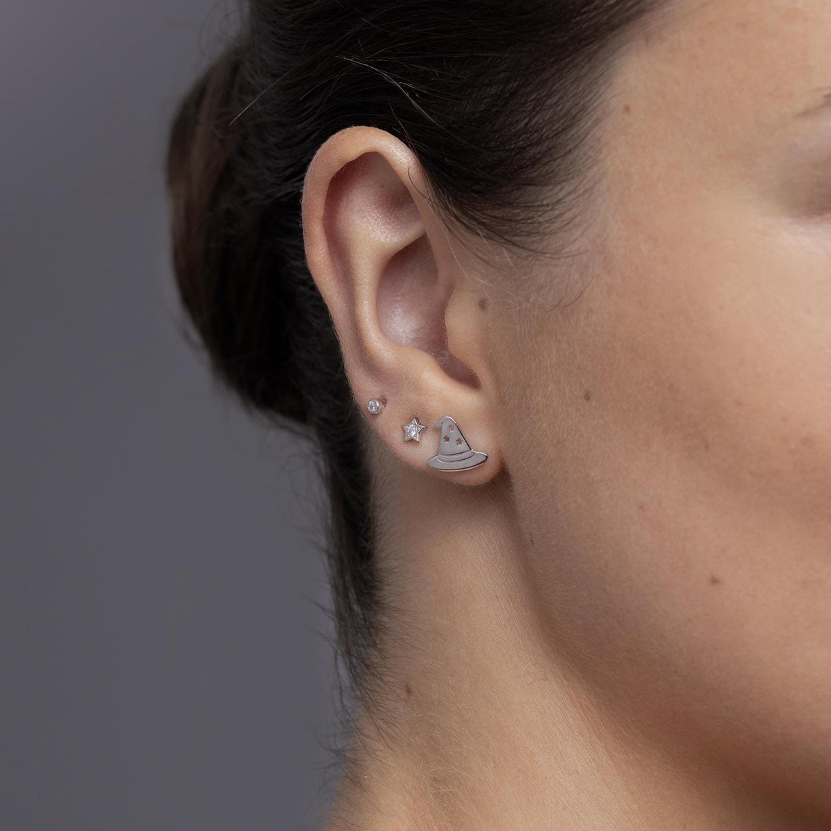 Extra Tiny 2mm CZ Stud Earrings in Sterling Silver, Silver or Gold, 2mm CZ Earrings, Blue, Green, Black, Turquoise, Clear