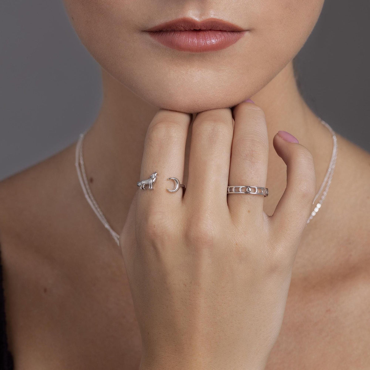 Moon Phase Band Ring