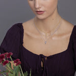 Two-Tone Sword Pendant Necklace