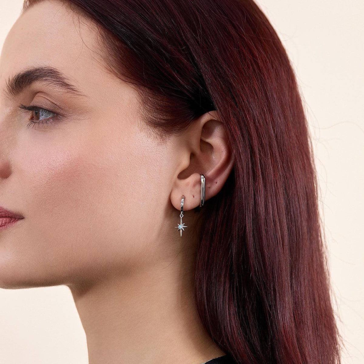 Minimalist Earlobe Cuff Earring in Sterling Silver, Simple Suspender Earring, Lobe Cuff, Silver or Gold