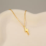 Tiny Lightning Bolt Pendant Necklace