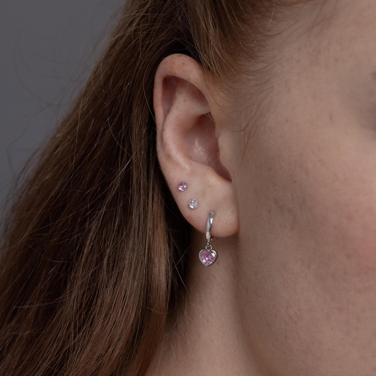 April Birthstone CZ Stud Earrings