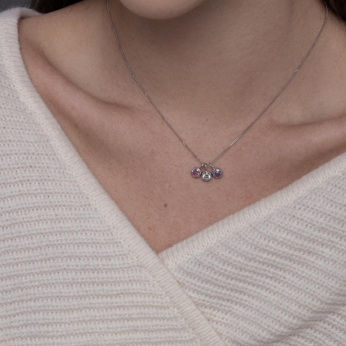 Birthstone CZ Necklace Charm