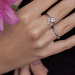 Skinny Heart Infinity Stacking Ring