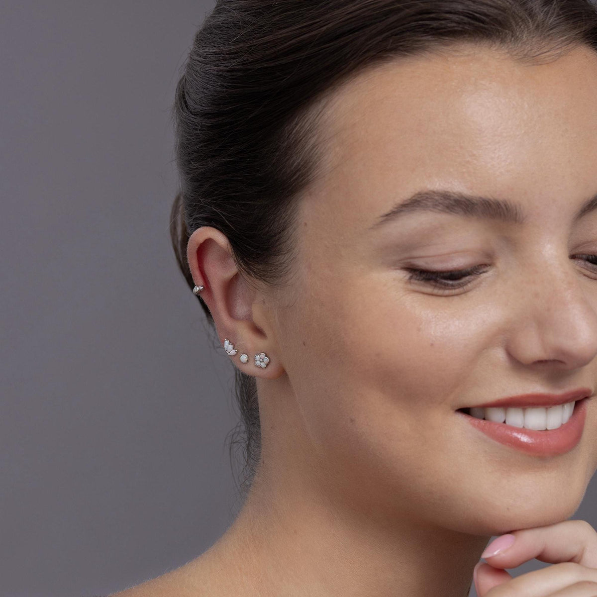 White Opal Ear Cuffs