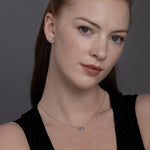Sterling Silver Highland Cow Earrings and Necklace Set