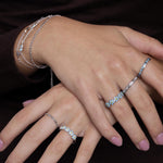 Forget-Me-Not Enamel Flower Band Ring