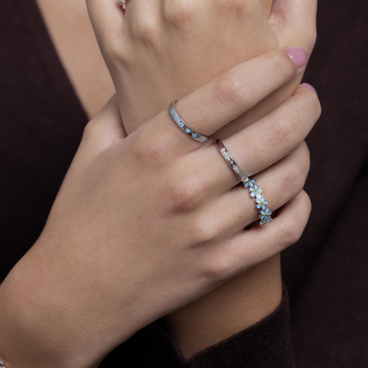 CZ Starburst Adjustable Ring