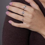 Round Moonstone Soft Chain Ring