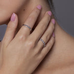Sterling Silver Star Eternity Ring
