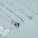 Sterling Silver Moss Agate Droplet Pendant Necklace