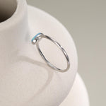 Blue Opal Oval Gemstone Ring