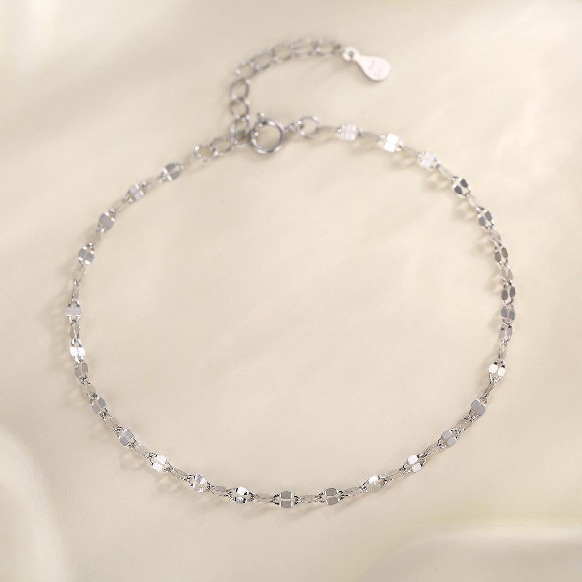 Dainty Disk Chain Bracelet