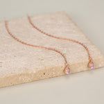 Sterling Silver Aurora Moonstone Droplet Ear Threader Earrings