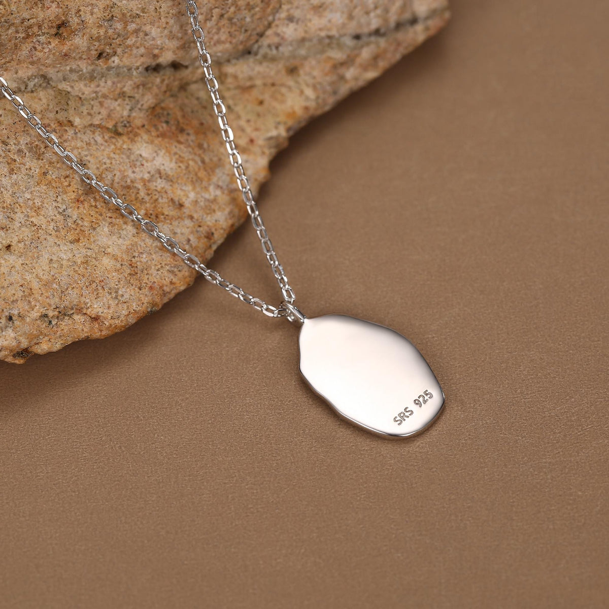 Rose Birth Flower Oval Pendant Necklace