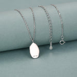 Poppy Flower Oval Pendant Necklace