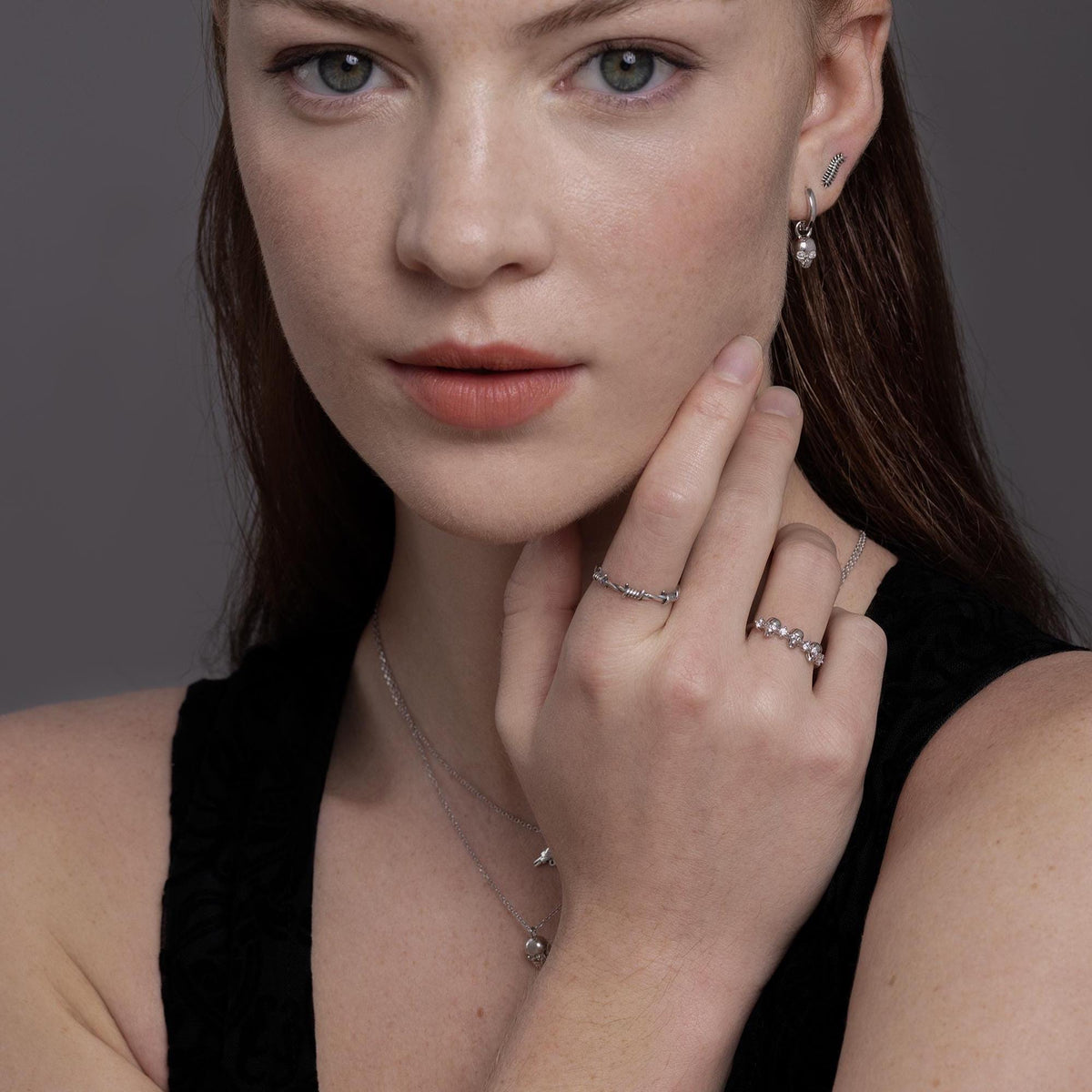 Barbed Wire Oxidised Statement Ring
