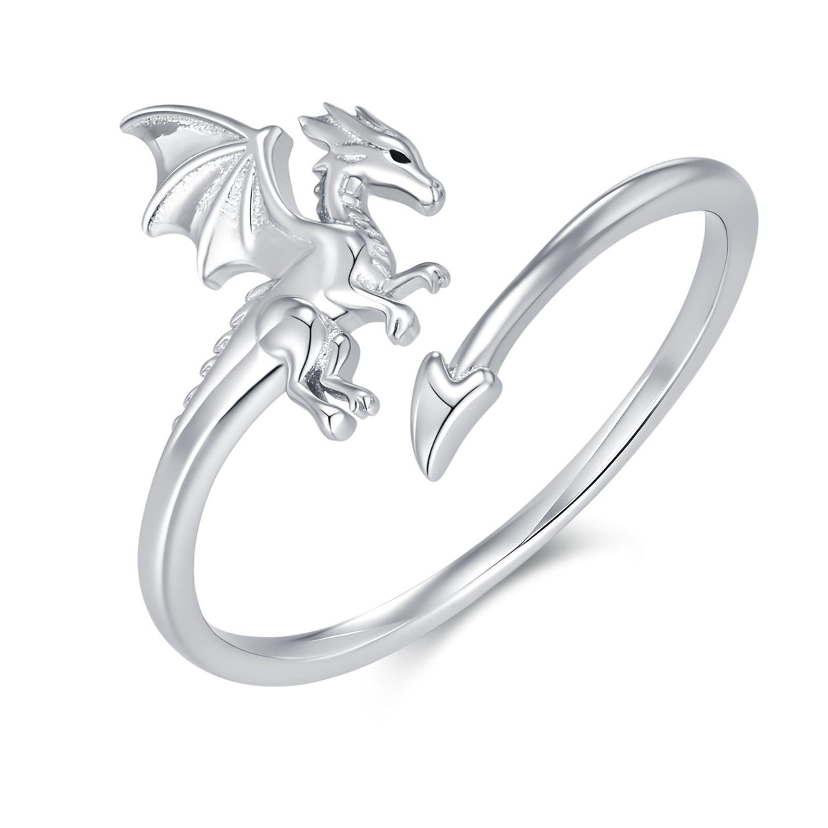 Sterling Silver Dragon Wrap Ring