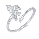 Sterling Silver Dragon Wrap Ring
